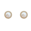 Alloy Women's Geometric Diamond Design Round Earrings