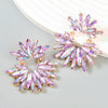 Alloy Women's Geometric Flower Diamond Earrings