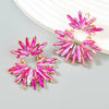 Alloy Women's Geometric Flower Diamond Earrings