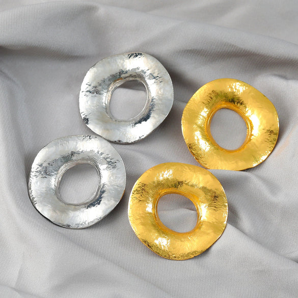 Alloy Women's Geometric Irregular Round Exaggerated Earrings
