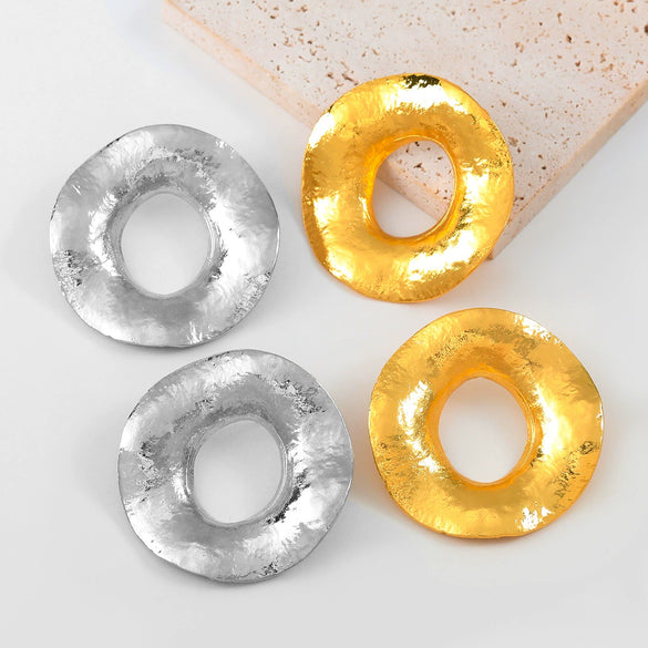Alloy Women's Geometric Irregular Round Exaggerated Earrings