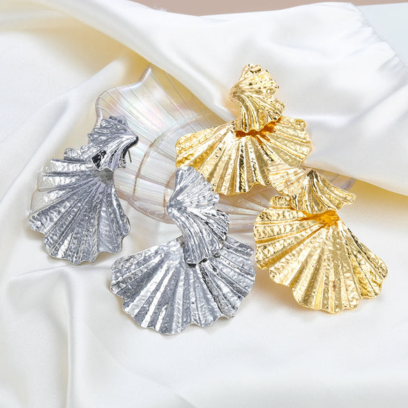 Alloy Women's Geometric Plant Flowers Style Electroplated Earrings