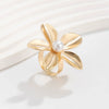 Alloy Women's Irregular Water Drop Opening Ring With Bow And Geometric Pattern Electroplated