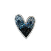 Alloy Women's Light Luxury Asymmetric Colorblocking Heart Design Electroplating Brooch With Love Pattern