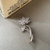 Alloy Women's Lotus Brooch Electroplating Luxury Elegant Design Accessories