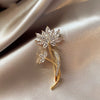 Alloy Women's Lotus Brooch Electroplating Luxury Elegant Design Accessories