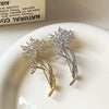 Alloy Women's Lotus Brooch Electroplating Luxury Elegant Design Accessories