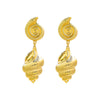 Alloy Women's Multilayer Conch Earrings With Geometric Animal And Zodiac Patterns And Electroplating Process