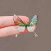 Alloy Women's Natural Style Butterfly Flower Brooch With Electroplating Design