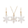 Alloy Women's 2Piece Set With Water Wave Chain Snowflake And Flower Pattern For Christmas