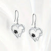 Alloy Women's Princess Style Cat Paw Heart Design Earrings