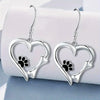 Alloy Women's Princess Style Cat Paw Heart Design Earrings