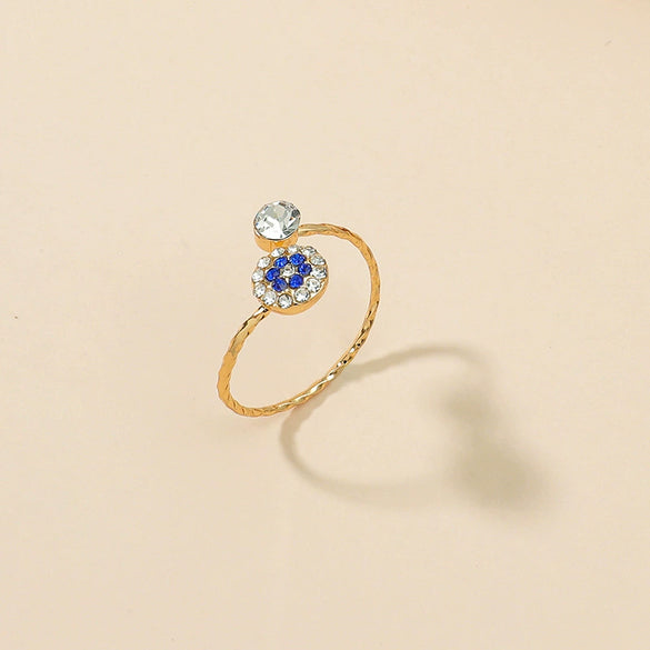 Alloy Women's Ring With Cartoon Characters And Diamond Design Retro Fashion Style Creative And Simple