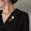 Alloy Women's Rose Flower Brooch Electroplated Trendy Allmatch Simple Pin Clothes Accessory