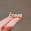 Alloy Women's Trendy Antiexposure Brooch With Letter And Flower Design Electroplated