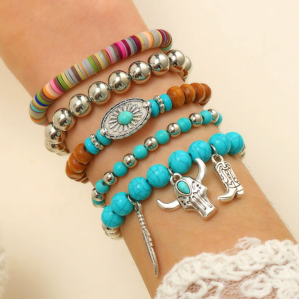 Alloy Wood Beads Beaded Accessories Retro Animal Style Unisex Bracelet