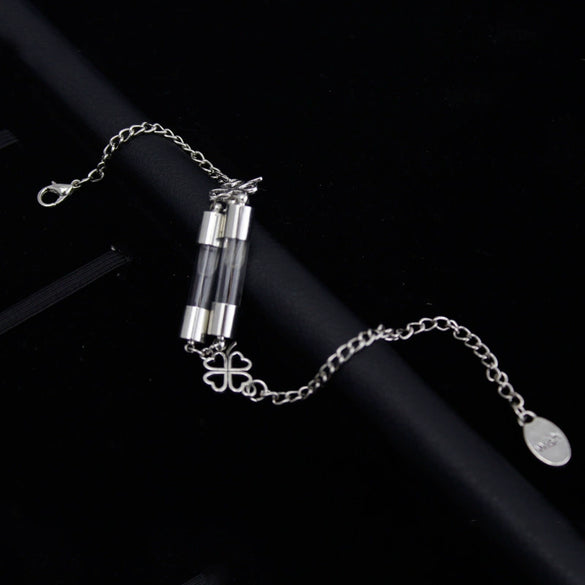 Alloy Woven Bracelet With Four Leaf Clover Dandelion Dried Flower Animals And Zodiac Pattern