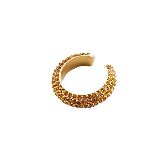 Alloy Zircon Electroplated Ctype Natural Style Earrings For Women