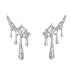 Alloy Zircon Geometric Star Tassel Women's Earrings Light Luxury Niche Ins Sweet Cool Highend