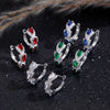 Alloy Zircon Heart Shape Ear Ring With Diamond Styling For Women