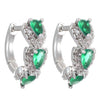 Alloy Zircon Heart Shape Ear Ring With Diamond Styling For Women
