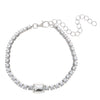 Alloy Zircon Inlaid Geometric Square Bracelet