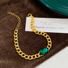 Alloy Zircon Inlaid Geometric Square Bracelet