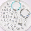 Alloy Zircon Jewelry Accessories With Square Pattern Love Key Butterfly Pendant For Diy Handmade Bracelet And Earrings