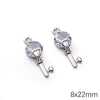 Alloy Zircon Jewelry Accessories With Square Pattern Love Key Butterfly Pendant For Diy Handmade Bracelet And Earrings