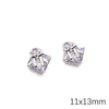 Alloy Zircon Jewelry Accessories With Square Pattern Love Key Butterfly Pendant For Diy Handmade Bracelet And Earrings