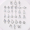 Alloy Zircon Jewelry Accessories With Square Pattern Love Key Butterfly Pendant For Diy Handmade Bracelet And Earrings