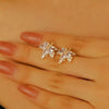 Alloy Zircon Maple Leaf Pendant Set Electroplated Women's Jewelry Necklace Earrings
