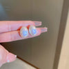 Alloy Zircon Pearl Geometric Earrings For Women Highend Minimalist Retro Style