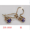 Alloy Zircon Star Flower Earrings With Multilayer Vintage Design And Electroplated Finish
