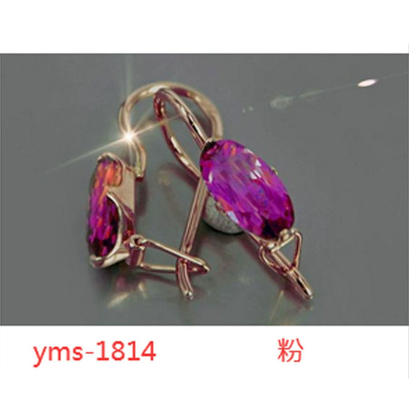 Alloy Zircon Star Flower Earrings With Multilayer Vintage Design And Electroplated Finish