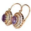 Alloy Zircon Star Flower Earrings With Multilayer Vintage Design And Electroplated Finish