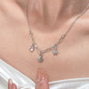 Alloy Zircon Starfish Pendant Necklace For Women Electroplated Animal Style Jewelry