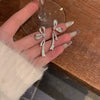 Alloy Zirconia Bow Earrings For Women
