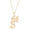 Alloy Zodiac Dragon Pendant Necklace With Electroplating Punk Style Unisex