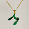 Alphabet 316L Stainless Steel Oil Drop Pendant Necklace Accessories For Women