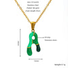 Alphabet 316L Stainless Steel Oil Drop Pendant Necklace Accessories For Women
