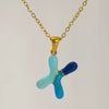 Alphabet 316L Stainless Steel Oil Drop Pendant Necklace Accessories For Women
