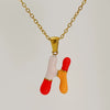 Alphabet 316L Stainless Steel Oil Drop Pendant Necklace Accessories For Women