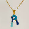 Alphabet 316L Stainless Steel Oil Drop Pendant Necklace Accessories For Women