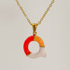 Alphabet 316L Stainless Steel Oil Drop Pendant Necklace Accessories For Women