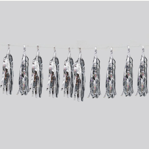 Aluminum Foil Tassel Flower Metal Foil Light Tassel Flag Children's Party Room Decorations