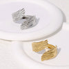 Angel Wings Titanium Steel Ring For Women With Electroplating Treatment Non Fading