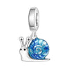 Animal Charm Hanging Bead Jewelry With Bracelet Piece White Copper Silver Plated Dripping Oil
