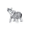 Animal Charm Hanging Bead Jewelry With Bracelet Piece White Copper Silver Plated Dripping Oil