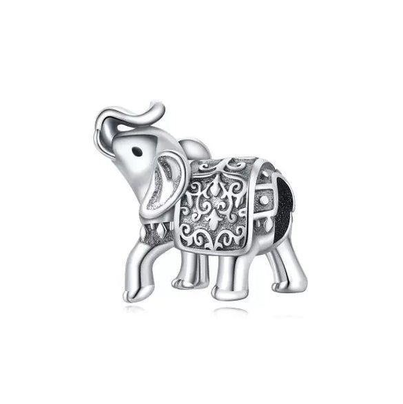 Animal Charm Hanging Bead Jewelry With Bracelet Piece White Copper Silver Plated Dripping Oil